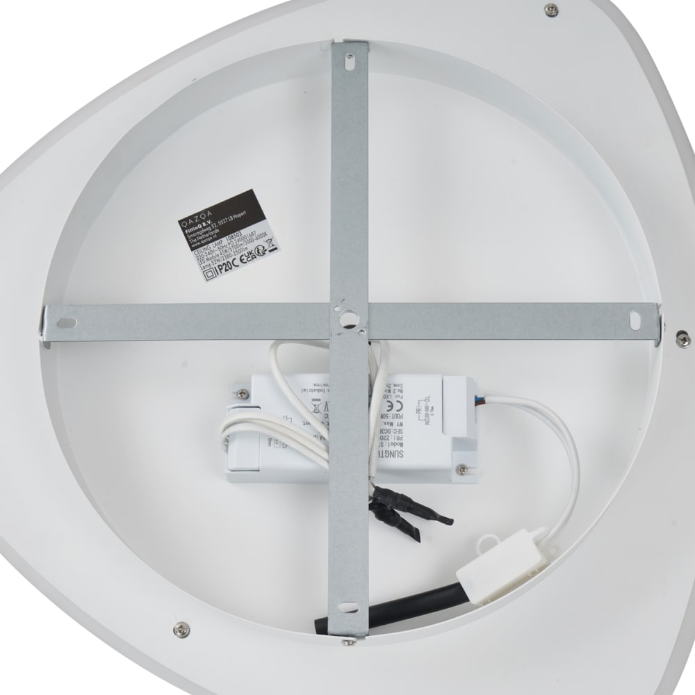 Plafonnier design blanc organique gris led — vue 4