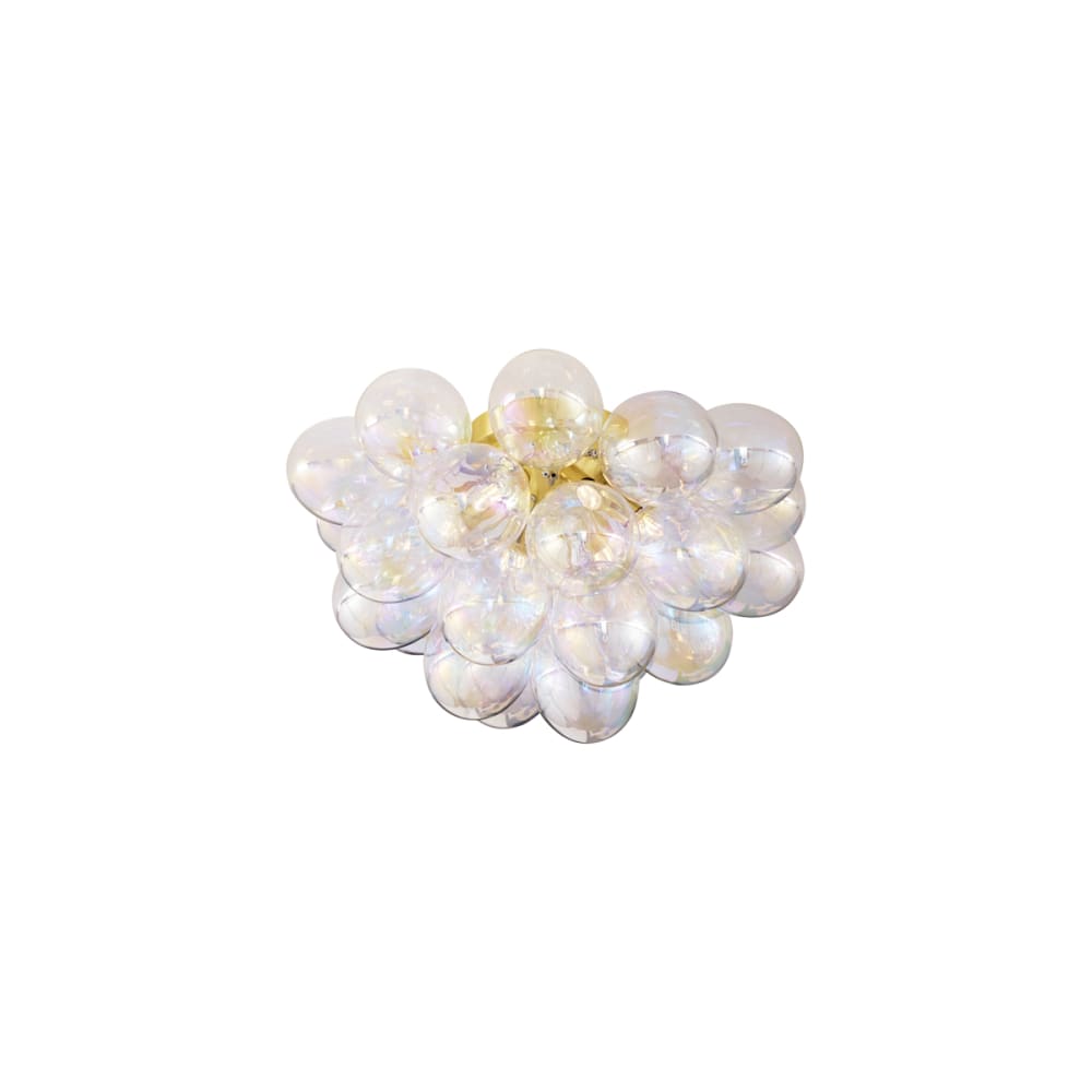 Plafonnier design laiton verre arc-en-ciel