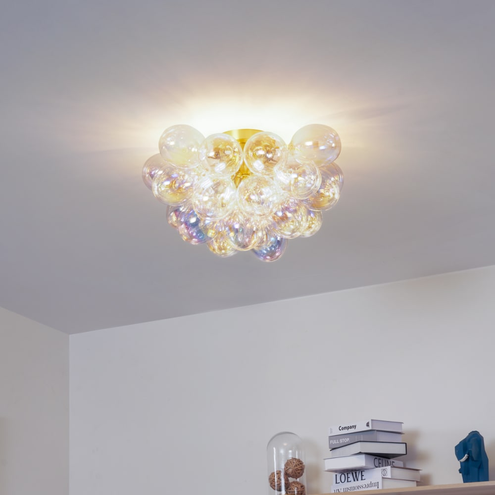 Deckenleuchte Messing Regenbogenglas groß - Maisons Du Monde