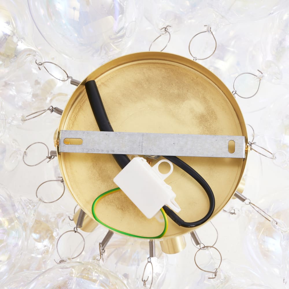 Plafonnier design laiton verre arc-en-ciel — vue 4