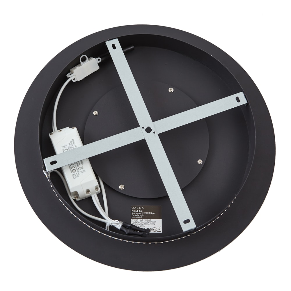 Plafonnier moderne noir led dimmable 40 cm — vue 4