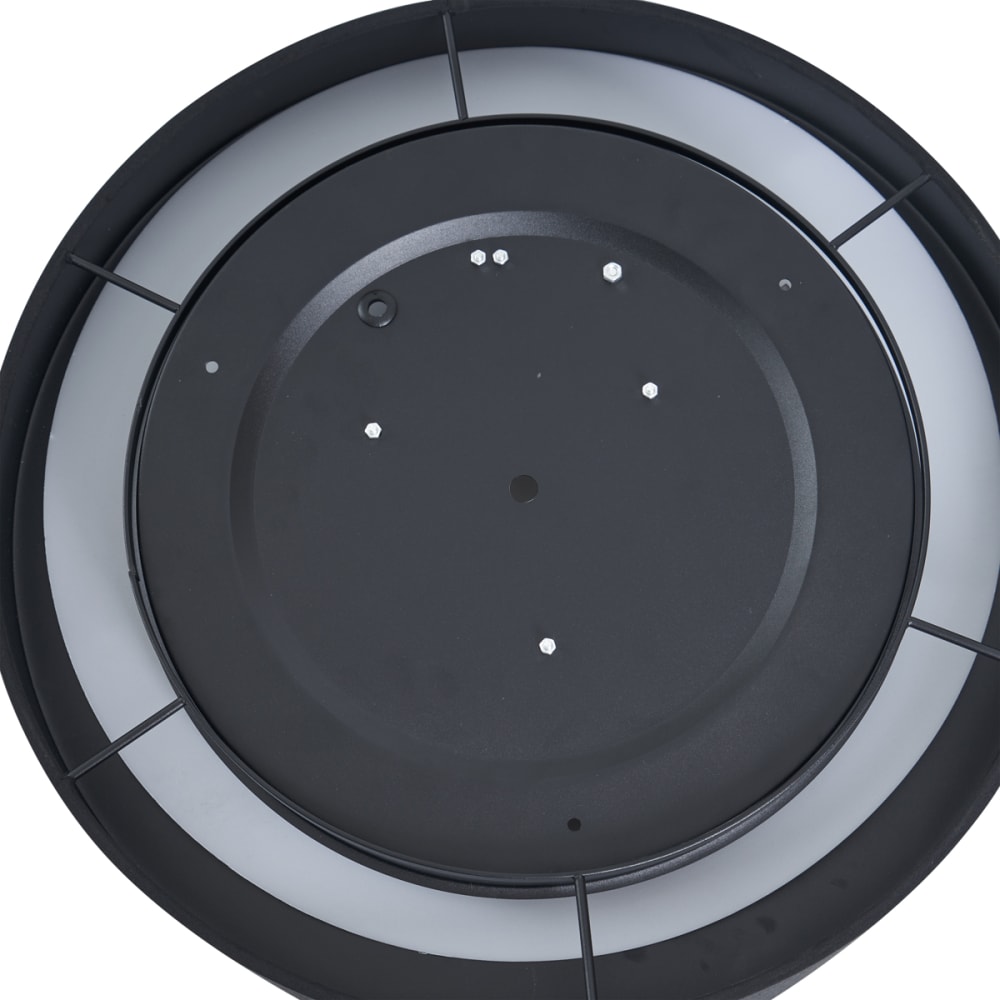 Plafonnier moderne noir transparent led 40 cm — vue 4