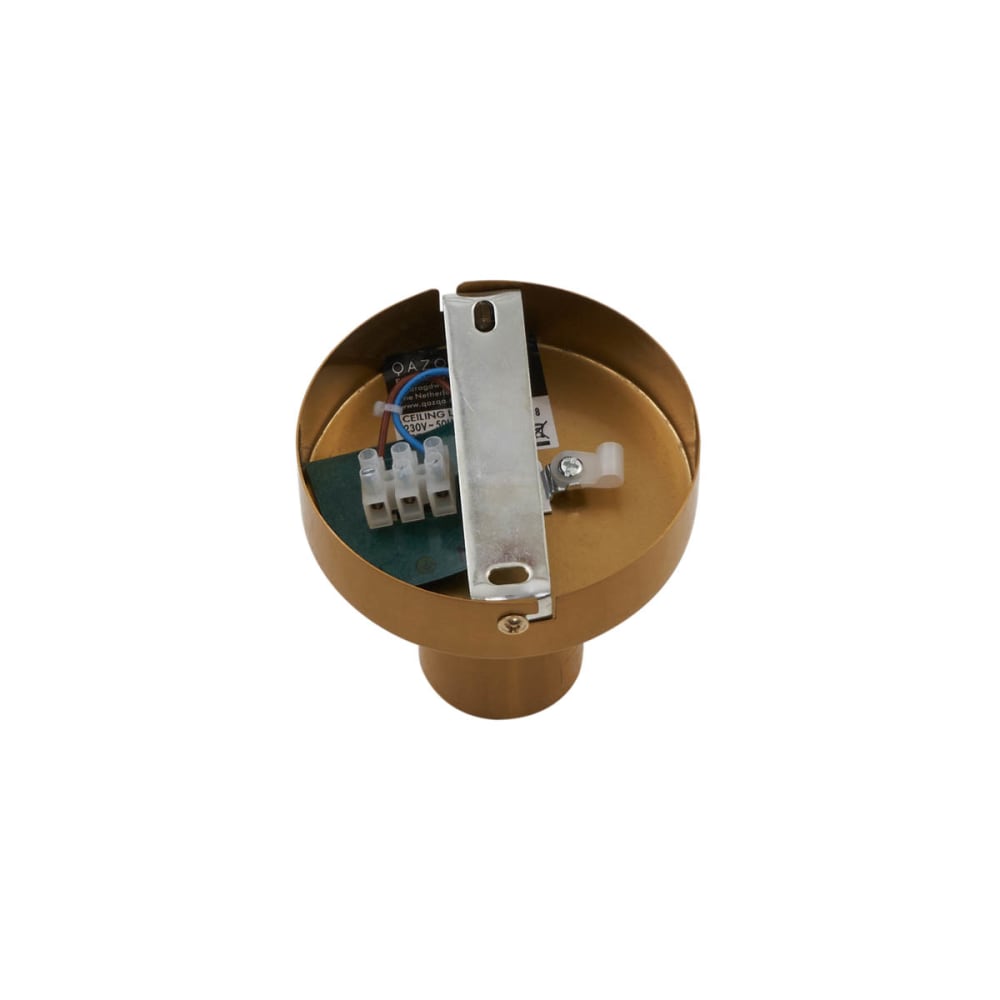 Plafonnier design laiton verre blanc — vue 4