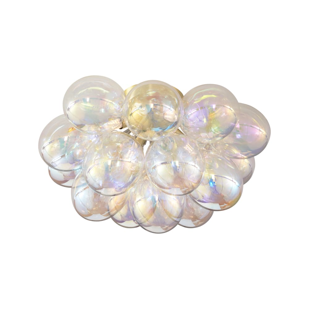 Plafonnier design laiton verre arc-en-ciel