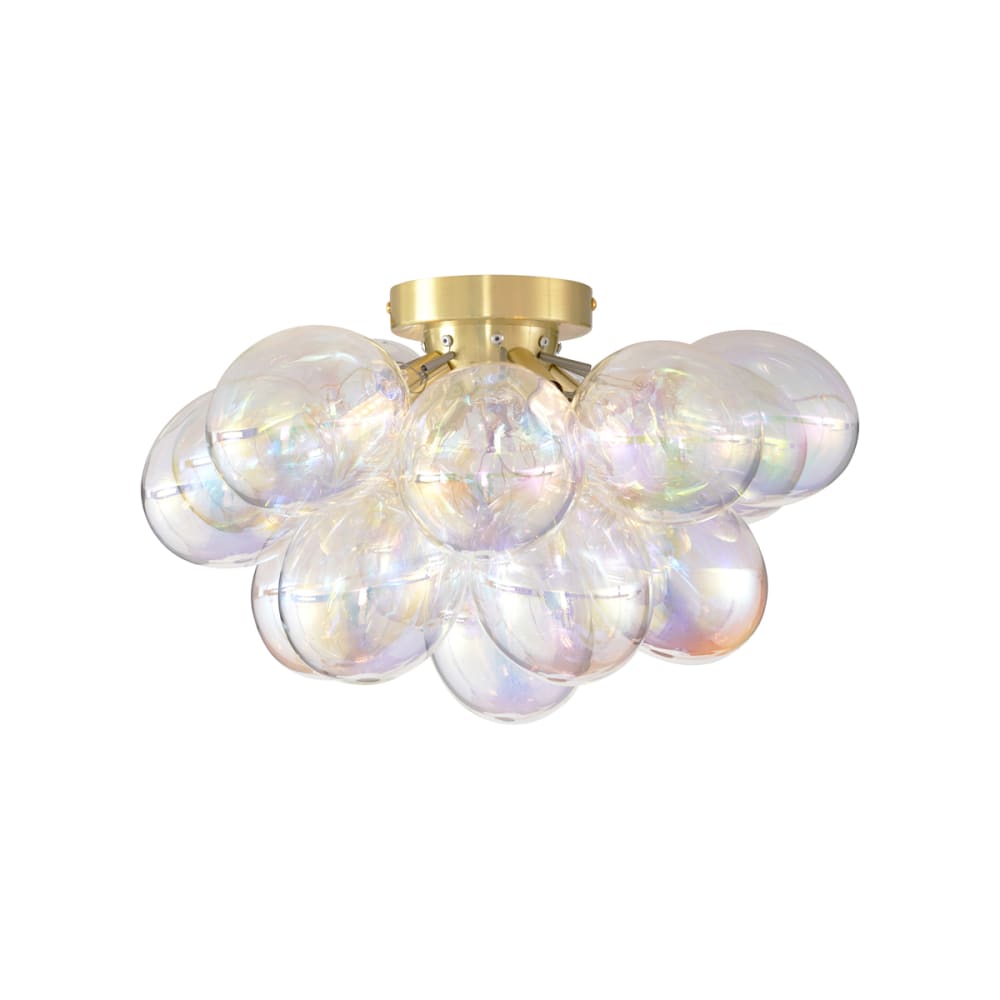 Plafonnier design laiton verre arc-en-ciel — vue 4