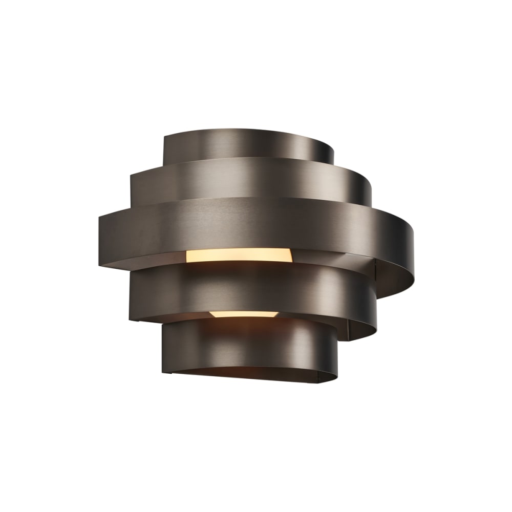 QAZQA Moderne Wandleuchte Gunmetal LED style modern Grau Metall