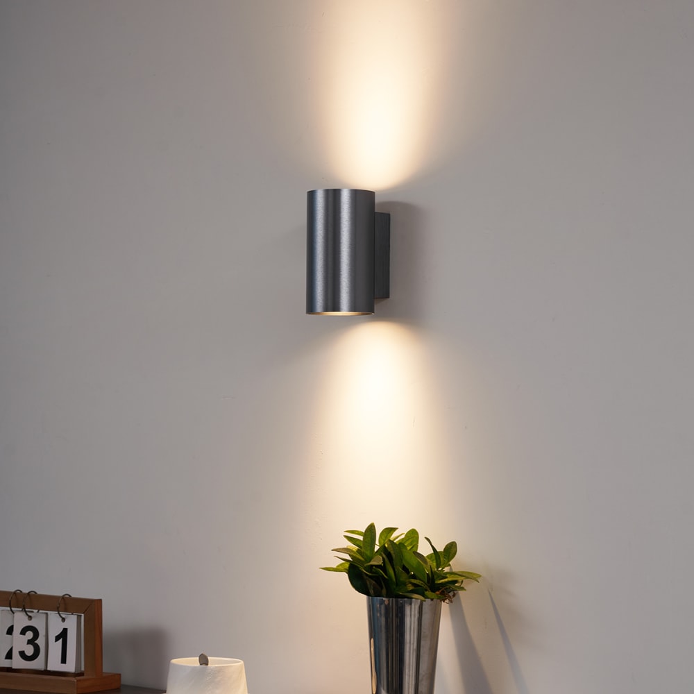 Wandleuchte Gunmetal rund GU10 50 mm - Maisons Du Monde