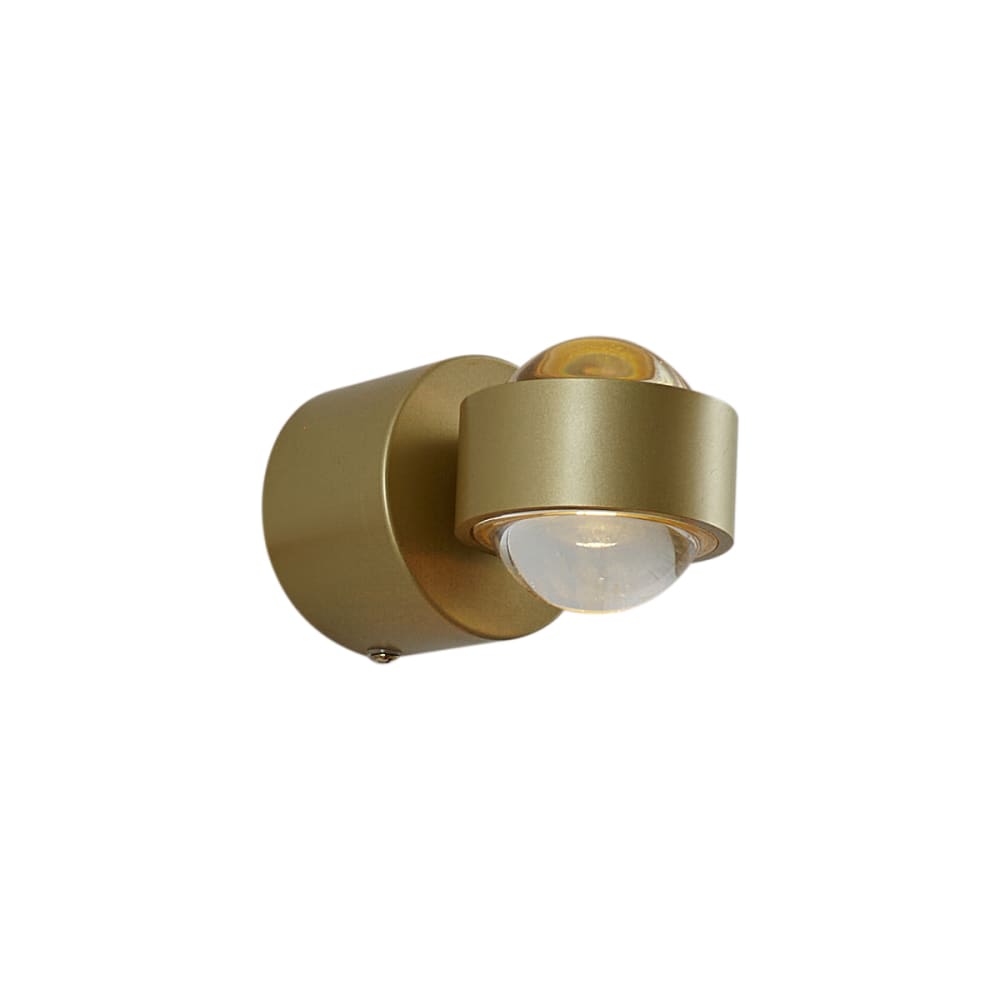 QAZQA Design Wandleuchte Messing LED IP44 style modern Gold Metall
