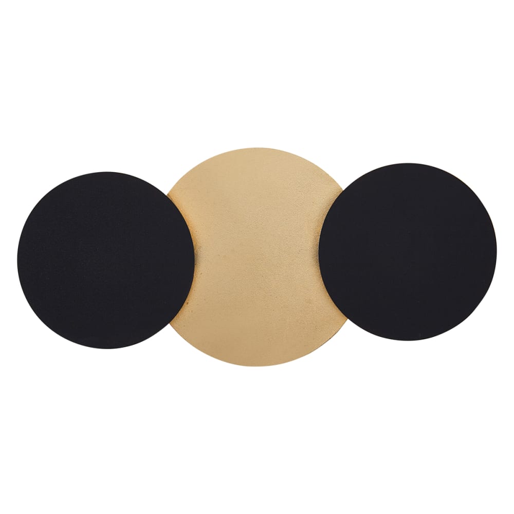 Applique moderne noire dorée LED 3 lampes