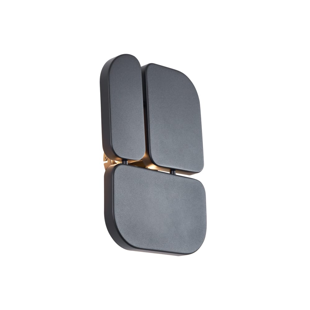 Applique murale design noire 3 lampes
