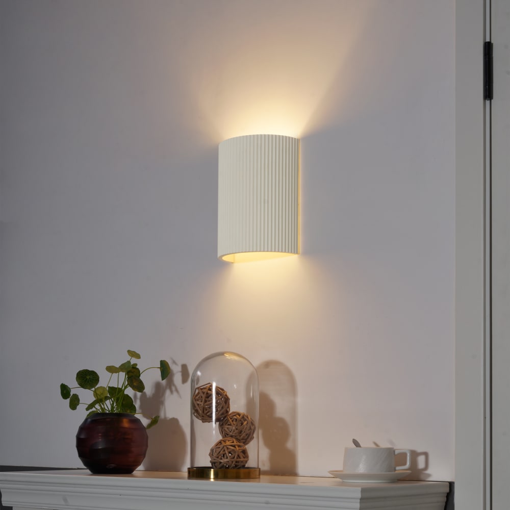Applique murale scandinave beige ovale — vue 3
