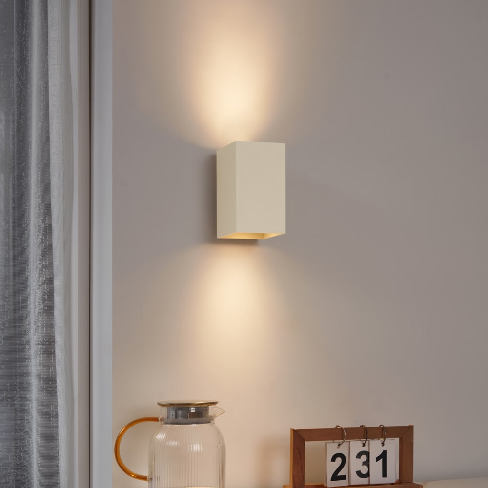 Applique murale moderne beige gu10 carrée — vue 3