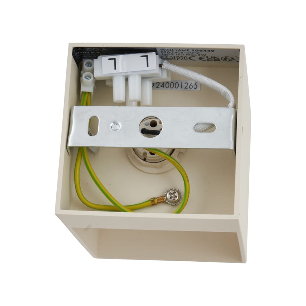 Applique murale moderne beige g9 carrée — vue 4
