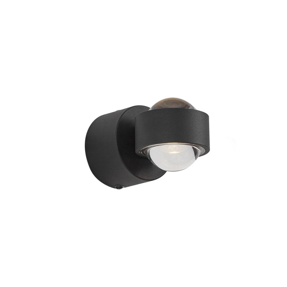 QAZQA Design Wandleuchte Schwarz LED IP44 style modern Schwarz Metall