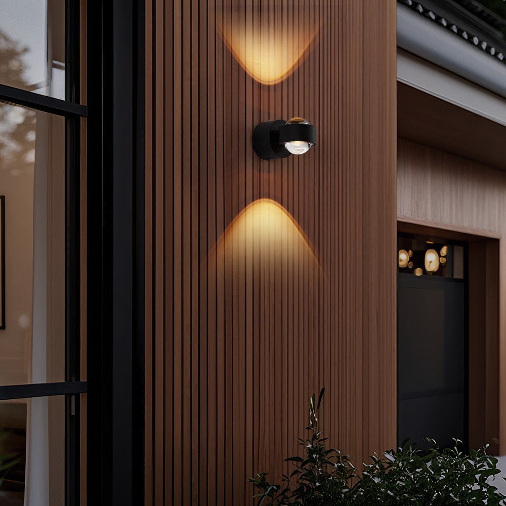 Applique murale design noire led ip44 — vue 3