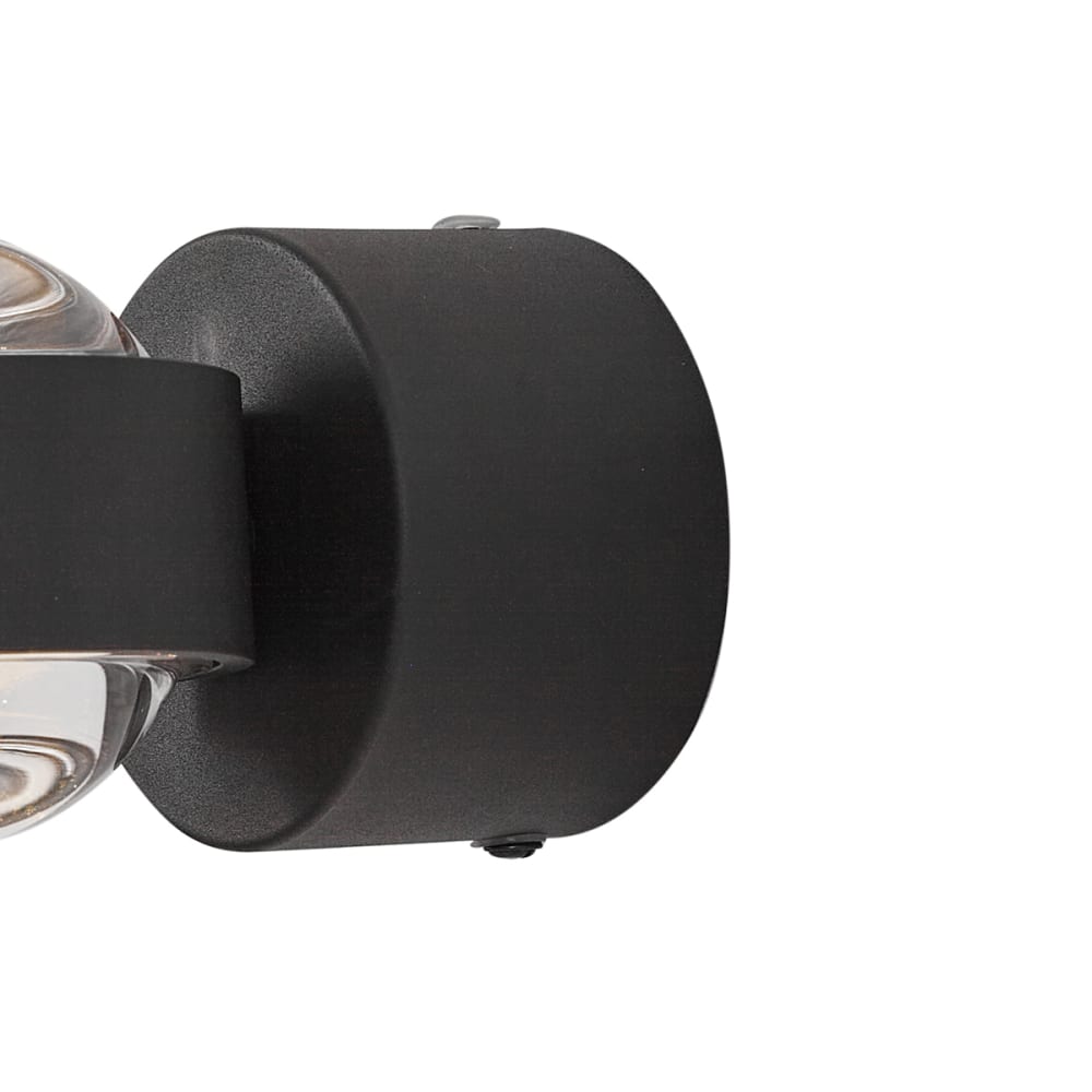 Applique murale design noire led ip44 — vue 4