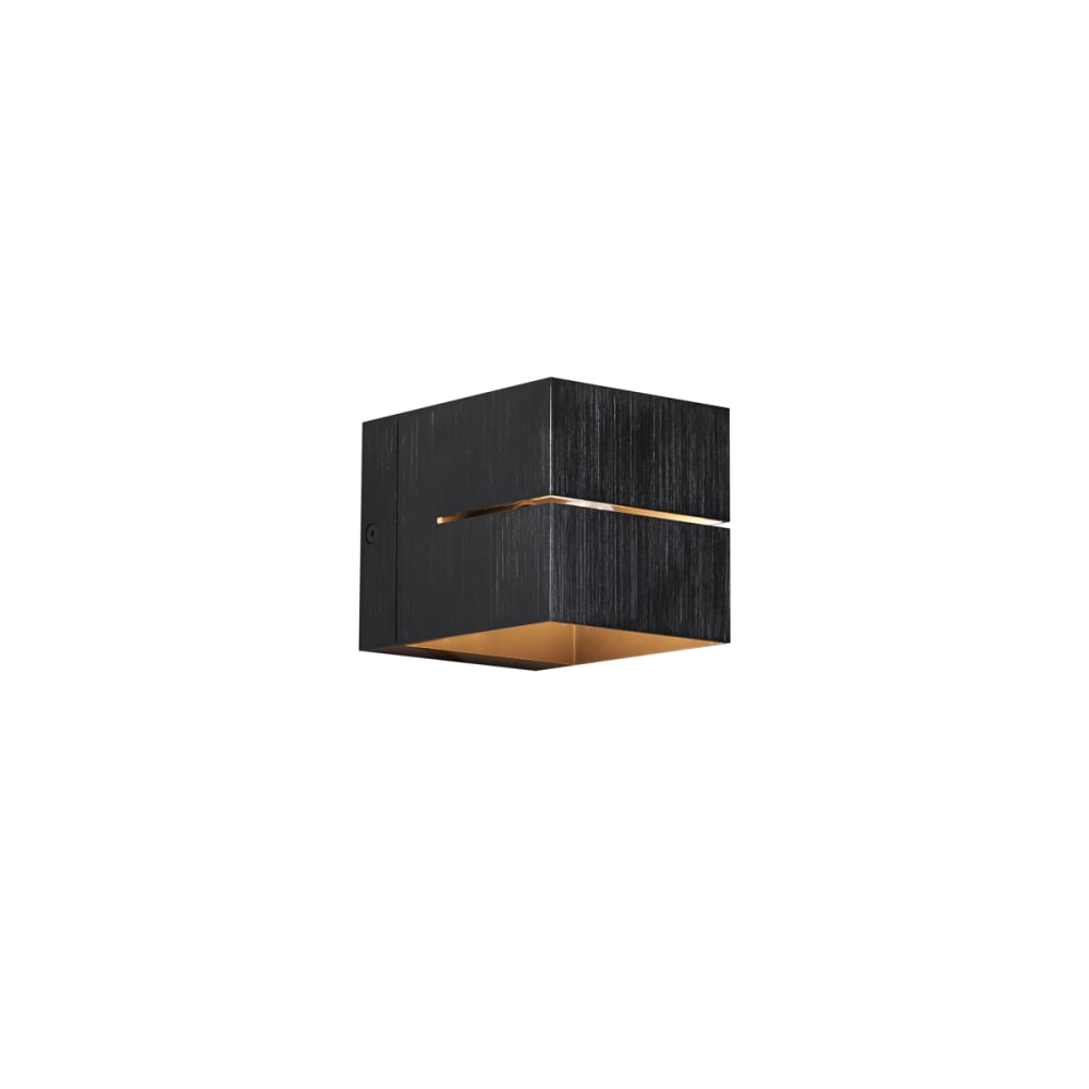 QAZQA Moderne Wandleuchte Gunmetal mit Lichteffekt style modern Grau Aluminium