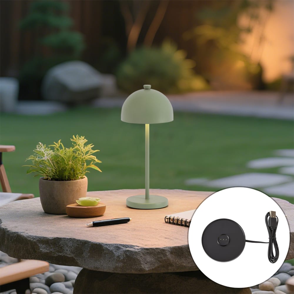 Tischleuchte Grün LED IP54 wiederaufladbar - Maisons Du Monde