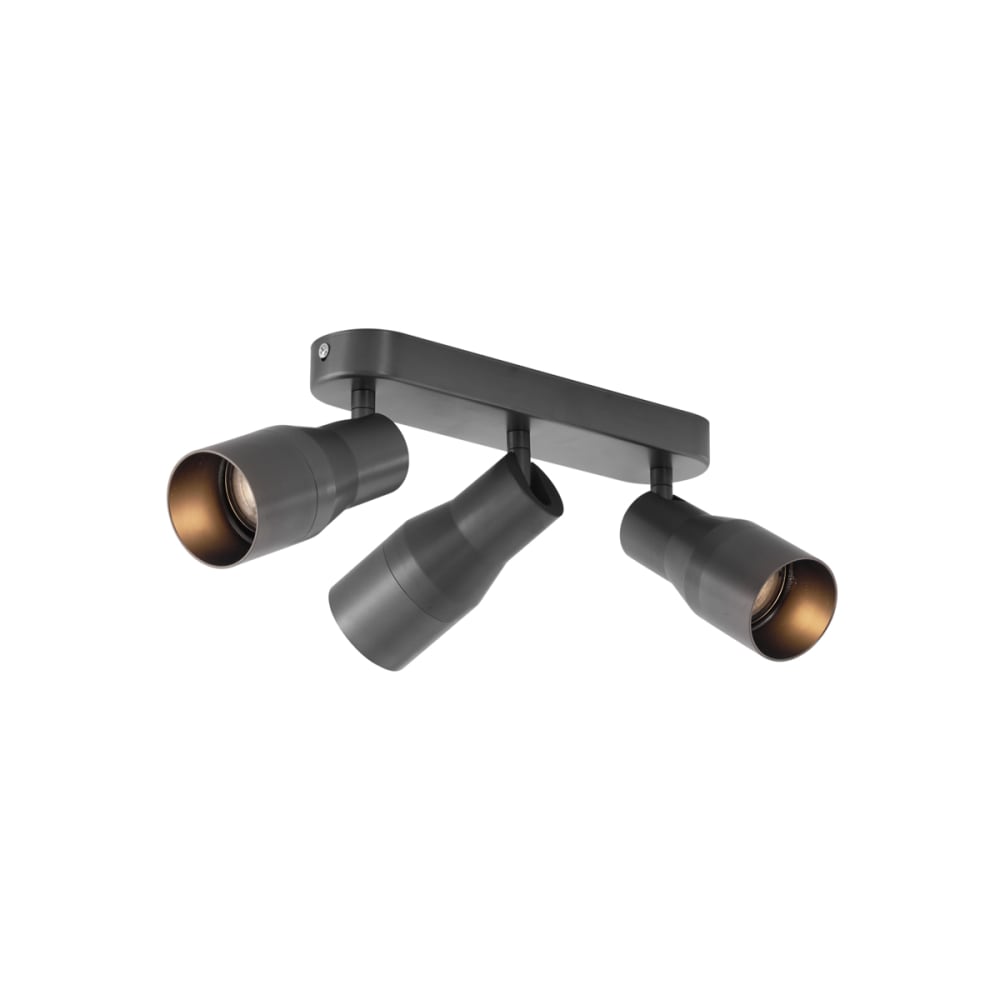 QAZQA Deckenleuchte Gunmetal GU10 50mm rund style modern Grau Aluminium