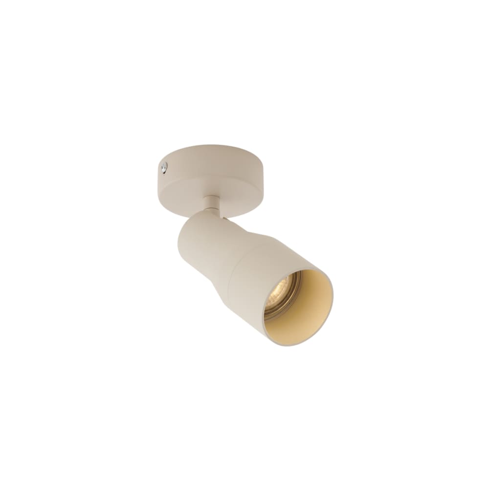 QAZQA Deckenstrahler Beige GU10 50mm rund style modern Beige Aluminium