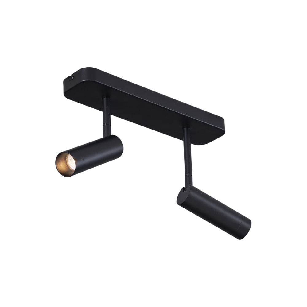QAZQA Abgerundeter Deckenstrahler Schwarz GU10 35 mm style modern Schwarz Metall