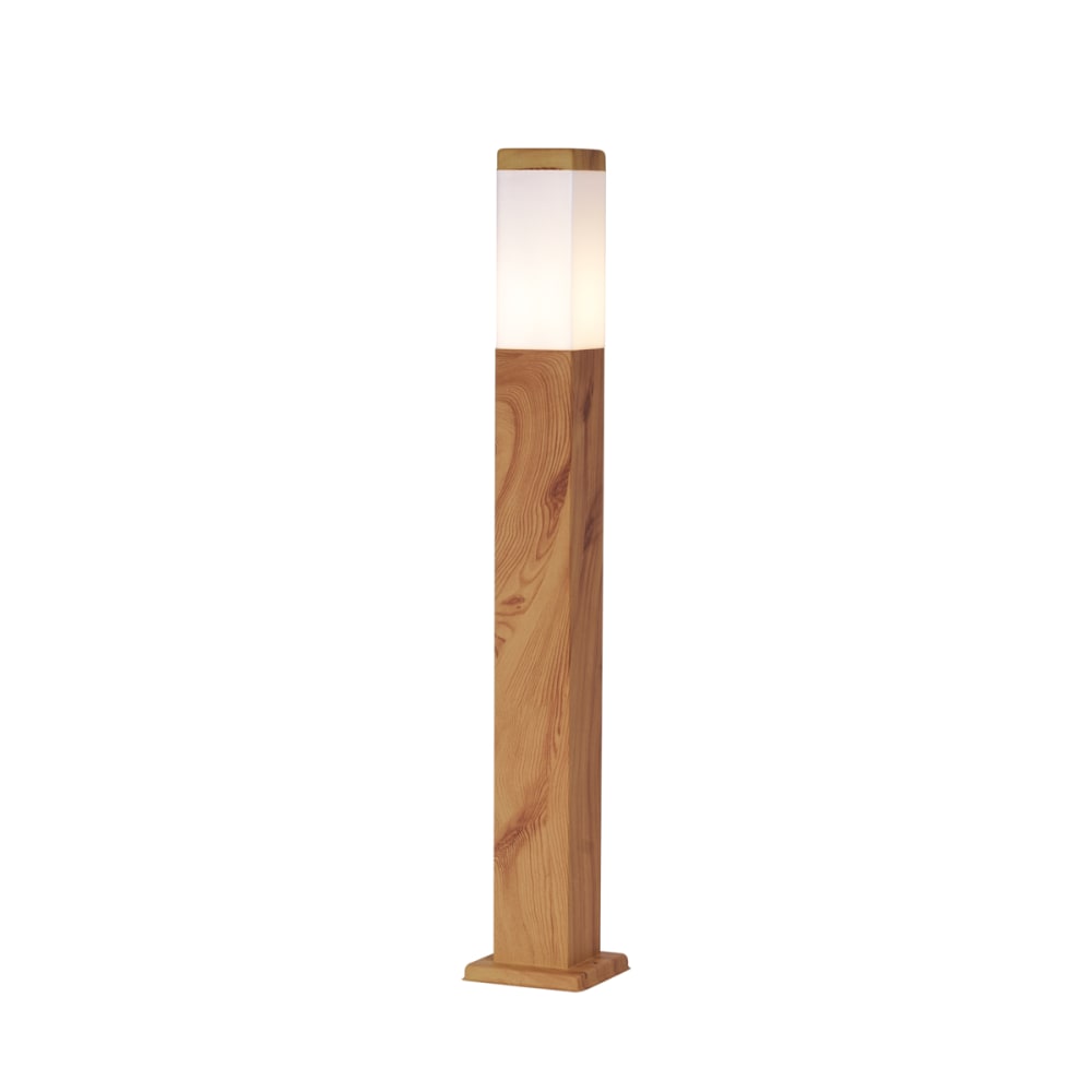 Lampadaire ext. acier bois 80 cm IP44