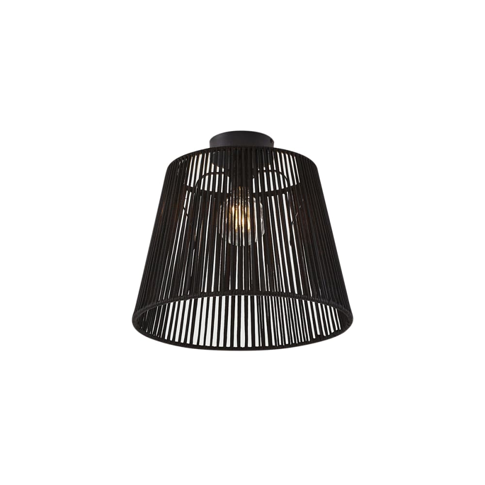 QAZQA Japandi Außen-Deckenleuchte schwarzes Seil IP54 style modern - Seil