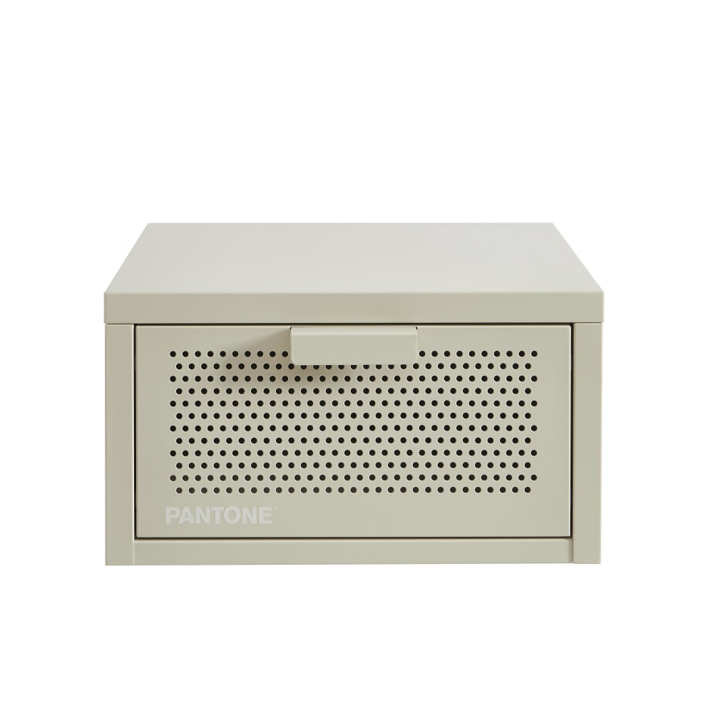 Table de chevet murale métal beige sable 40cm