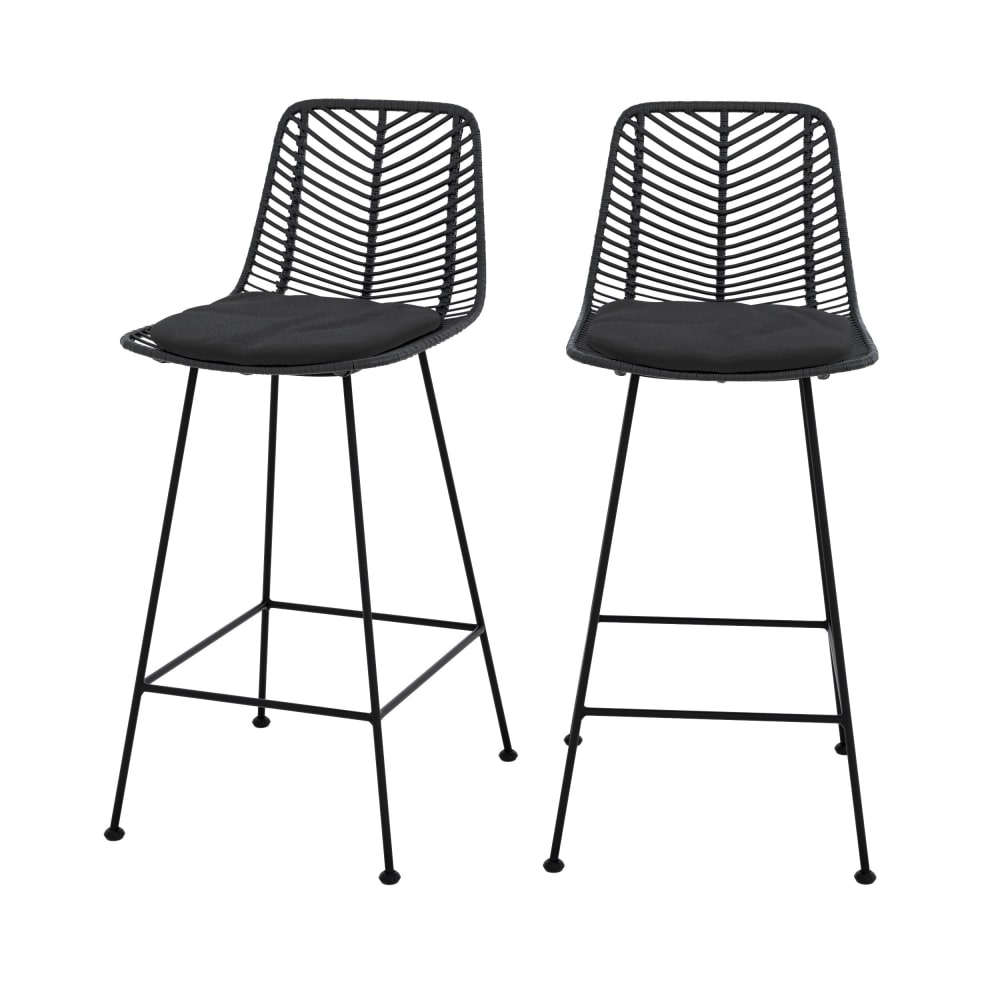 Lot de 2 chaises pour - rotin