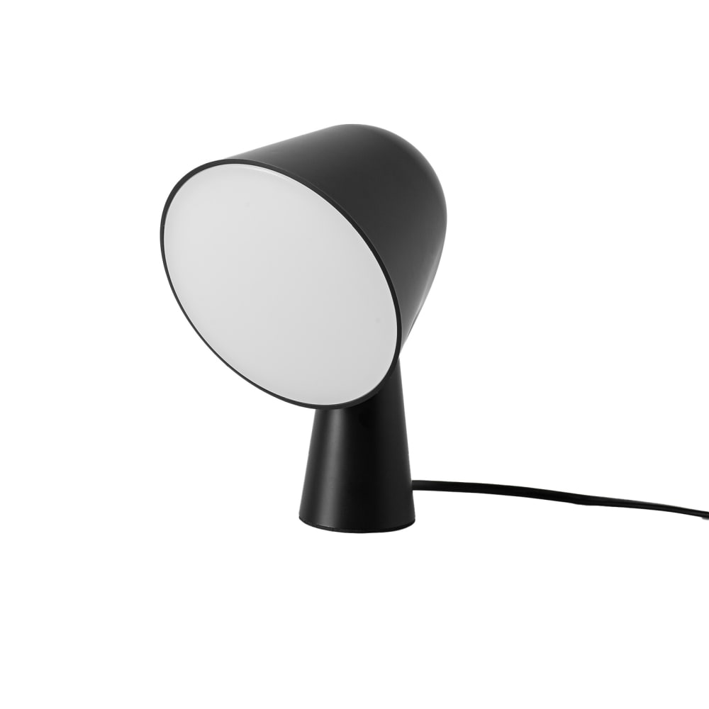 Alpinaluz Lampe aus Metall, E14, schwarzer Schirm, schwarzer Sockel style modern - Acryl