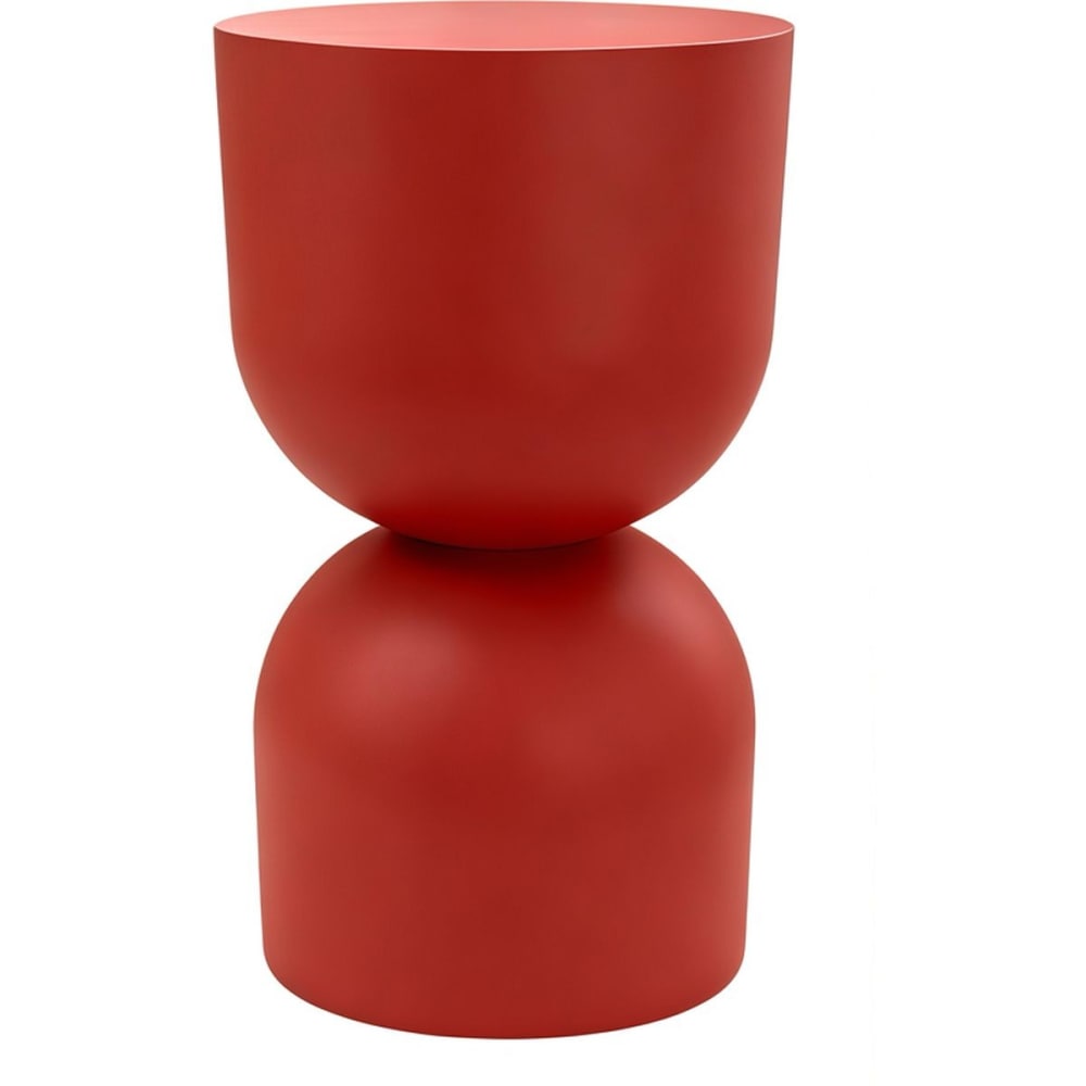 Bout de canapé en résine terracotta mat Ø25 cm