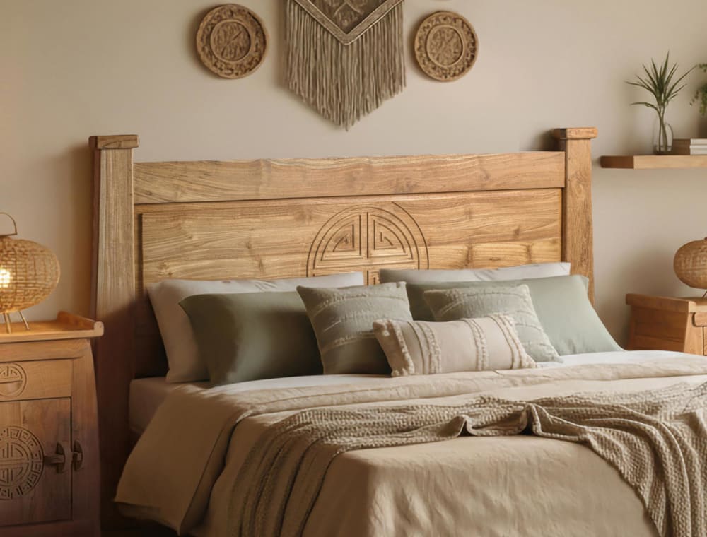 Tête de lit en teck massif 180 cm