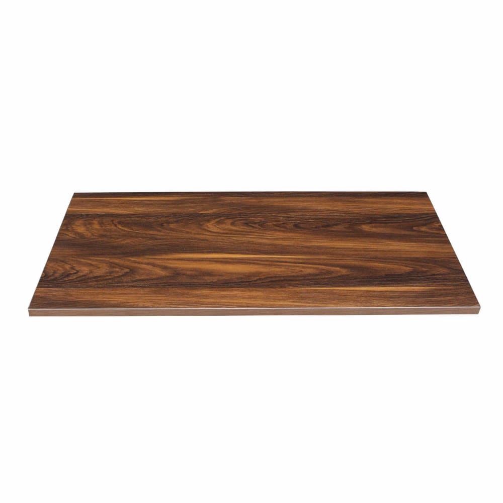 Melaminbeschichtete Tischplatte 120 x 60 cm dunkles Holz -