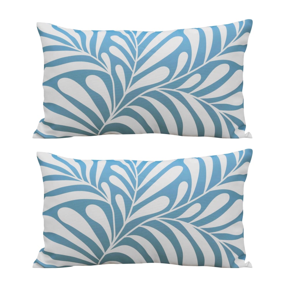 Lots de 2 coussins rectangulaire bleu ciel 50 x 30cm