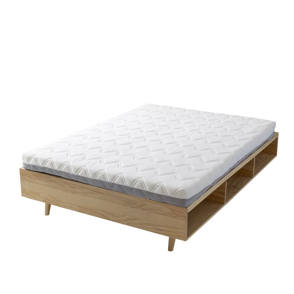 Lit en bois massif naturel