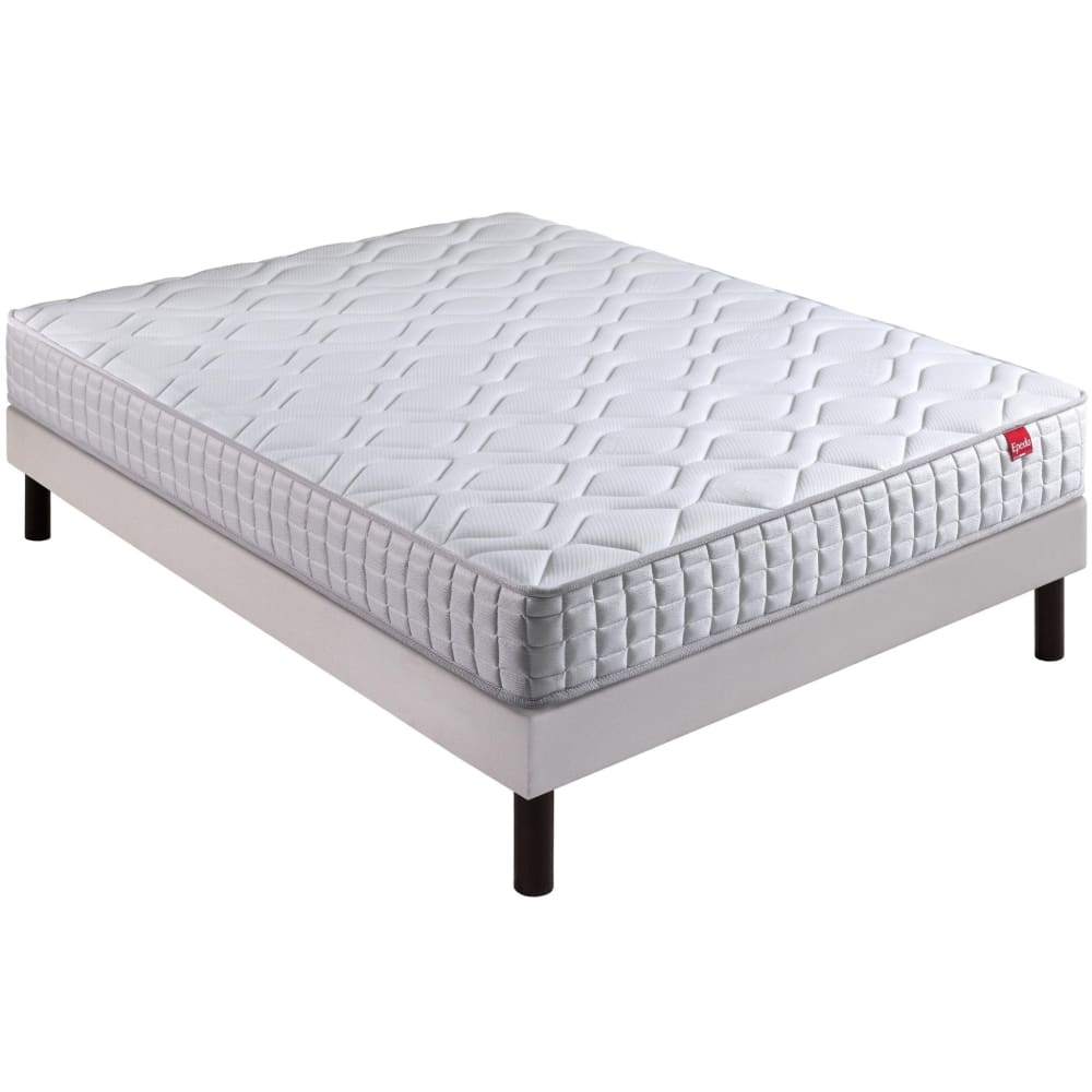 Ensemble matelas + sommier + pieds 140x190 cm