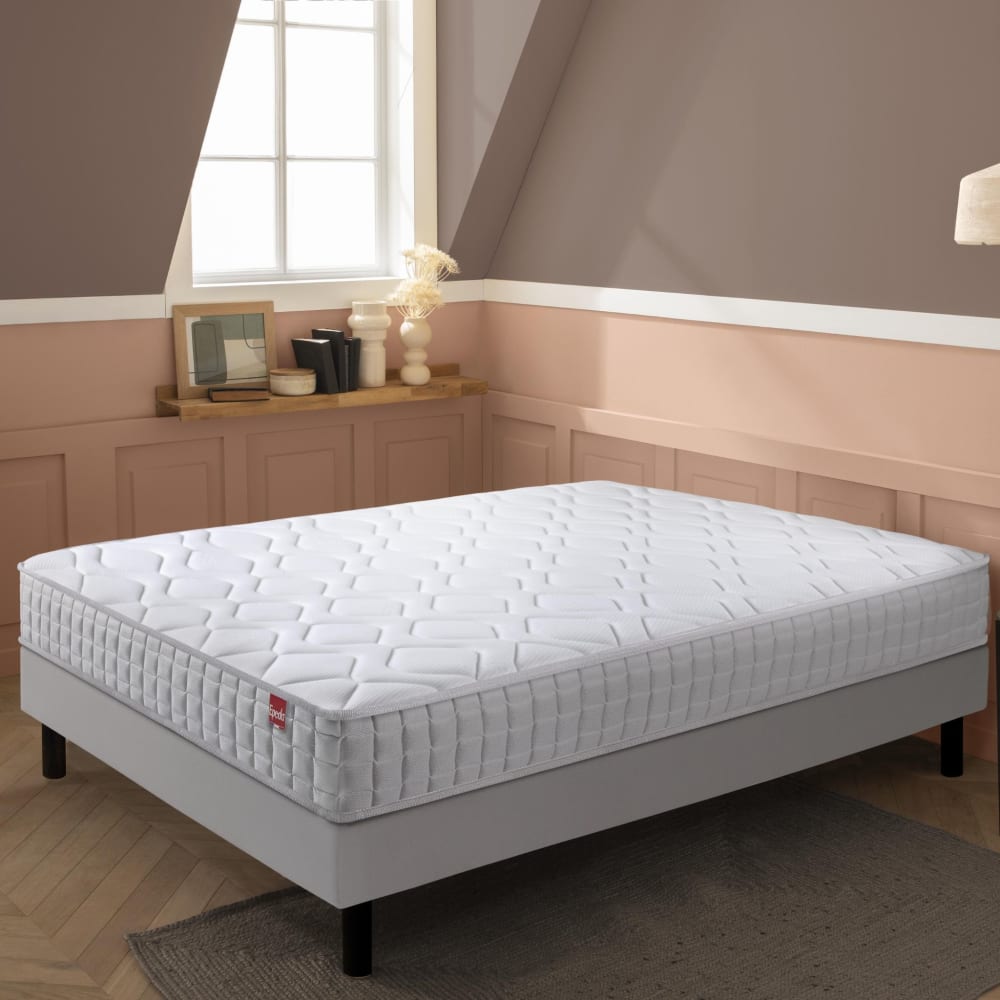 Ensemble matelas + sommier + pieds 160x200 cm
