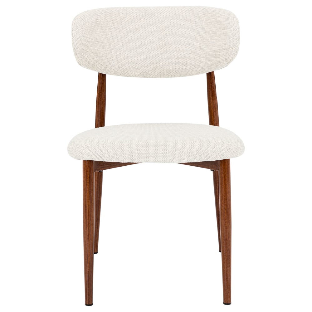 Chaise de salle à manger (x2) en tissu, blanc Chaise de salle à manger (x2) en tissu, blanc