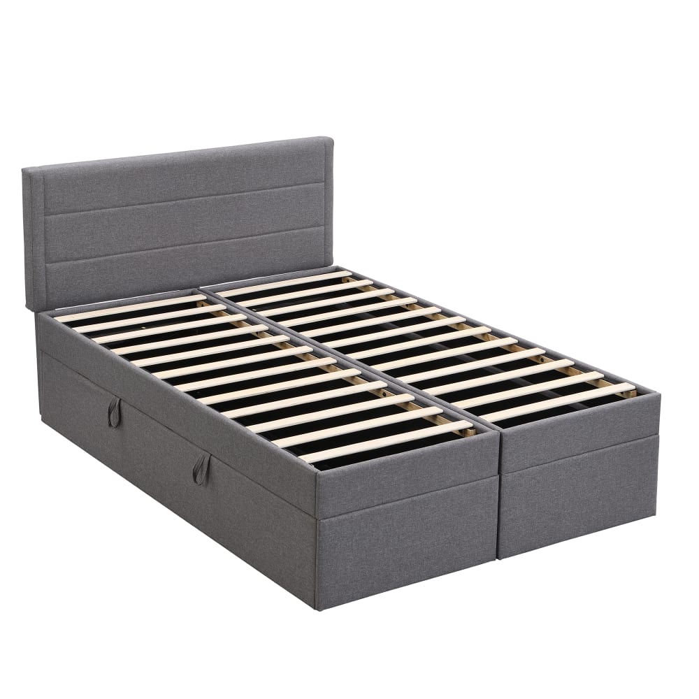 Lit rembourré en bois - rangement