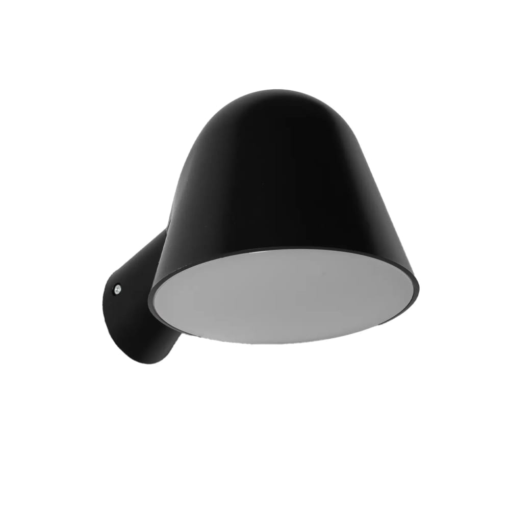 Alpinaluz Wandleuchte aus Abs schwarz mit konischem Schirm d14 × 20 cm style modern - Pp - Polypropylen