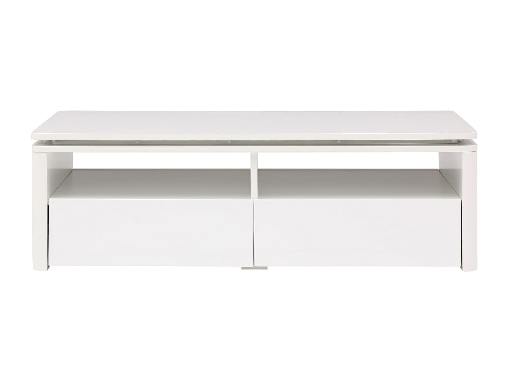 Table basse fixe effet bois blanc