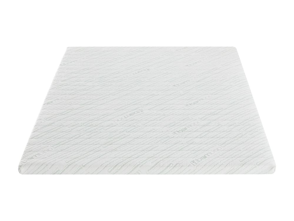 Surmatelas tissu bambou blanc