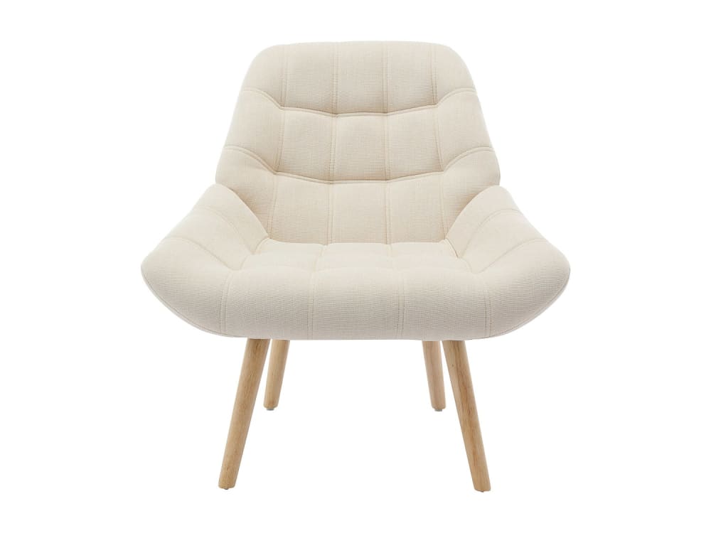 Fauteuil droit polyester beige