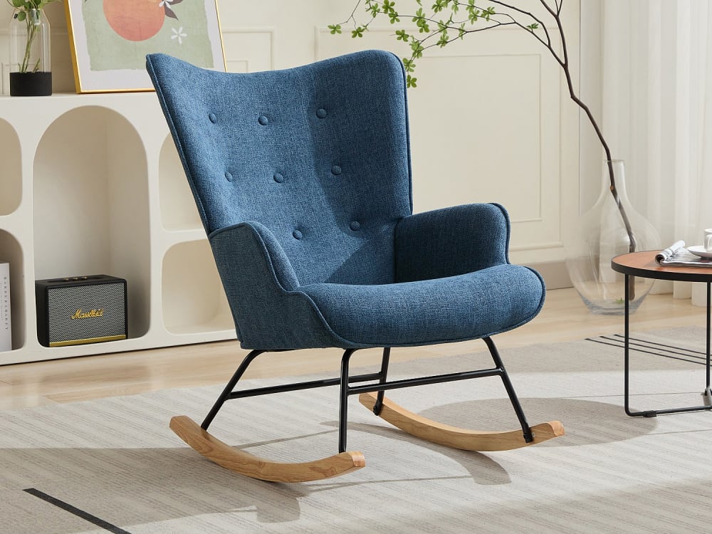 Rocking chair  bleu