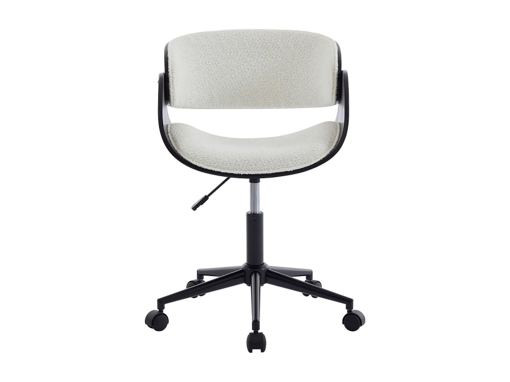 Chaise de bureau simili cuir noir, blanc