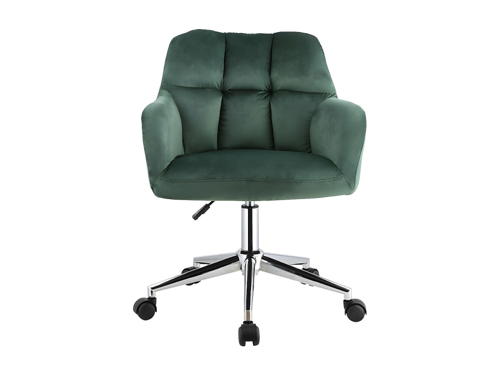 Chaise de bureau velours vert émeraude