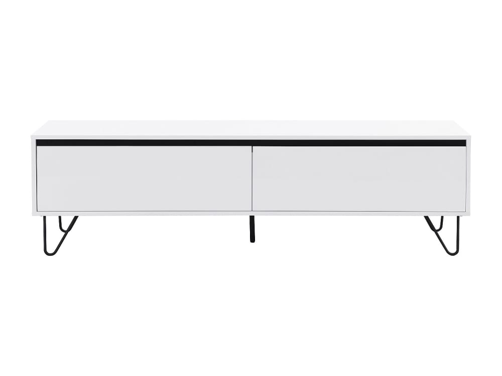 Meuble TV effet bois blanc