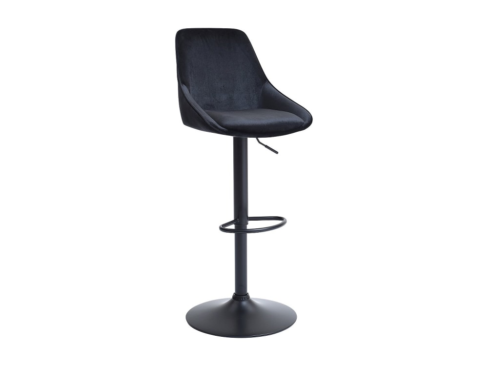 Tabouret de bar velours noir