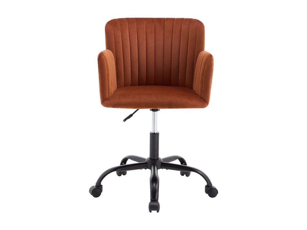 Chaise de bureau polyester terracotta Chaise de bureau polyester terracotta