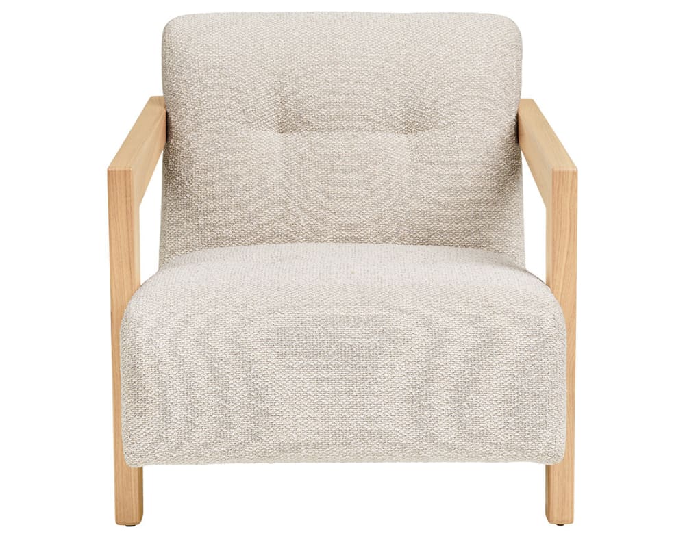 Fauteuil en tissu texturé - accoudoirs